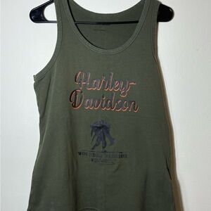 Harley-Davidson Wounded Warrior Project Green Tank Top Size L